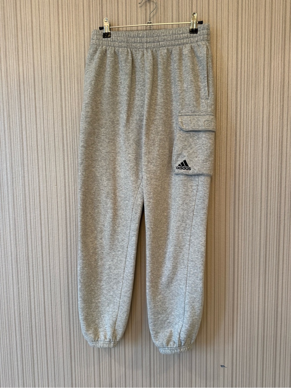 adidas Light Gray Kids Cargo Joggers